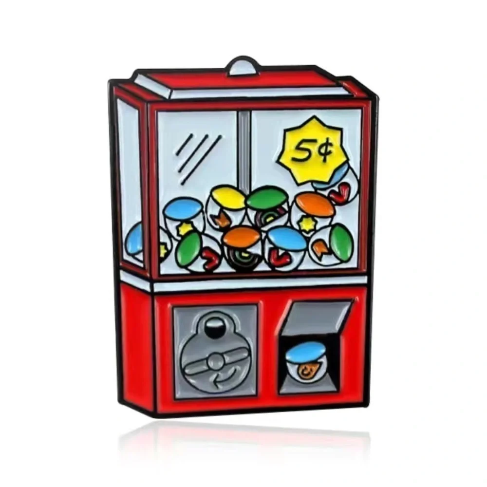 3/$25 Acrylic Gum Ball Machine Prize Machine Retro Pin Unisex
